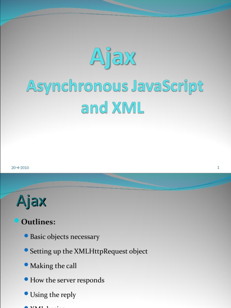 Lecture 5 - Ajax | PDF | Ajax (Programming) | World Wide Web