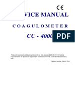 SERVICE MANUAL FOR COAGULOMETER CC-4000