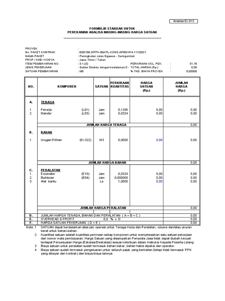 Analisa Harga | PDF