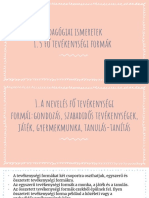 Pedagógiai Ismeretek Emelt Szintű Érettségi: Fő Tevékenységi Formák Tétel