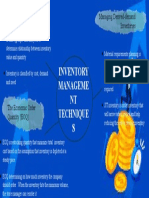 Inventory Manageme NT Technique S: The ABC Approach Managing Derived-Demand Inventories