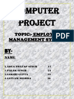 Computer Project: Topic:-Employee Management System