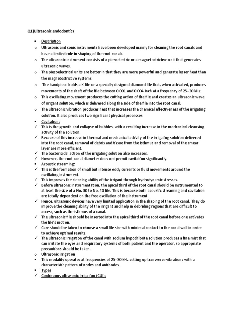 Cons Endo Short Notes PDF Dental Composite Periodontology