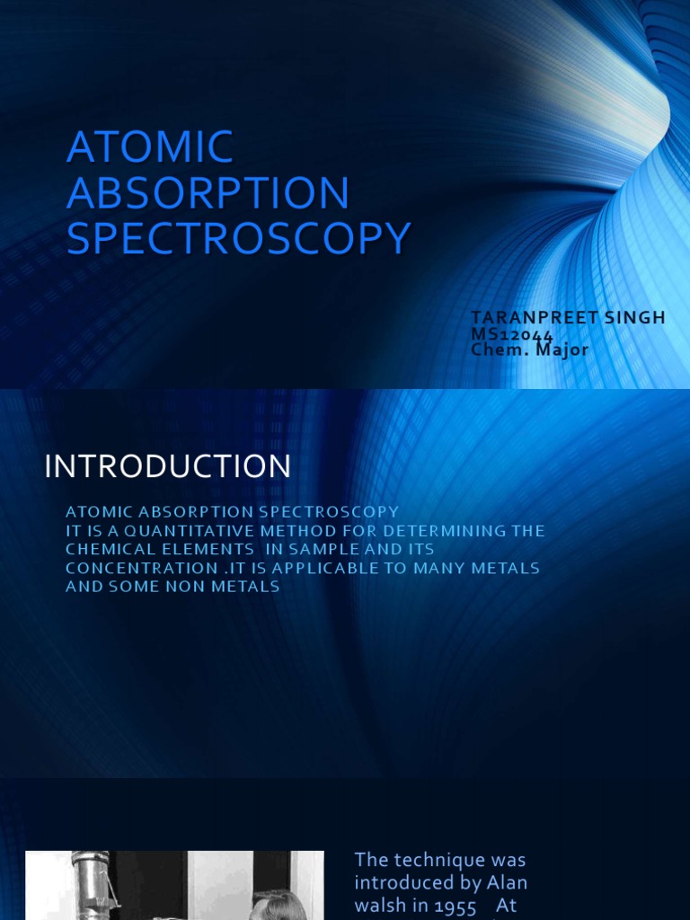 Overview of Atomic Absorption Spectroscopy | PDF | Atomic Absorption ...