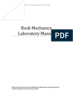 Rock Mechanics Laboratory Manual