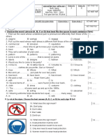 I. Choose The Word / Phrase (A, B, C or D) That Best Fits The Space in Each Sentence (3pts)