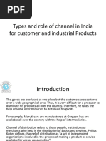 Types and Role of Channel Intermediaries in India For Consumer and Industrial Products