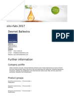 Oils+fats 2017 Desmet Ballestra: Company Profile