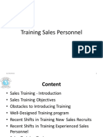 3. Training Sales Personnel