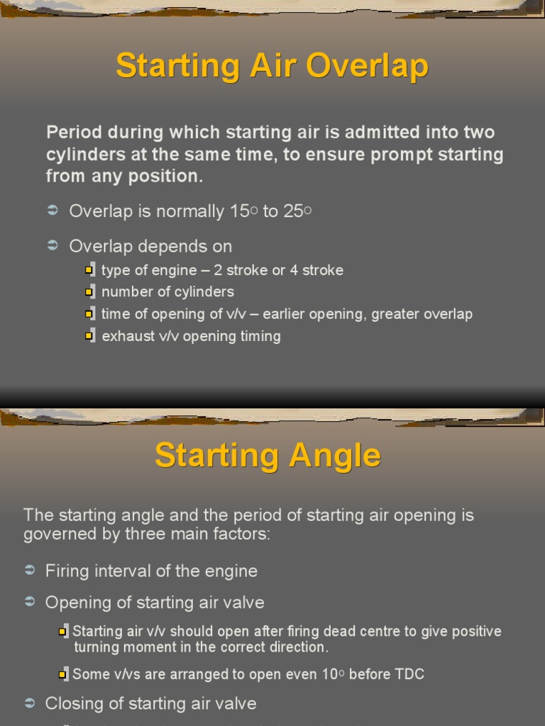 Air Starting System Slide Set 2 | PDF | Technology & Engineering