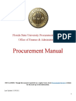 Florida State University Procurement Manual 3-29-2021