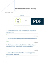 Midterm Examination (Understanding The Self) : Score