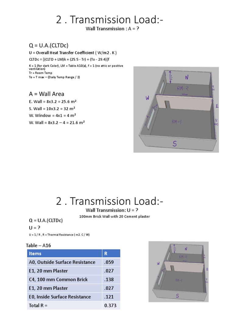 Wall Transmission Load Calculation On Hvac PDF Building Non