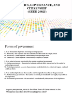 Politics, Governance, and Citizenship (GEED 20023) : Final Exam/Report