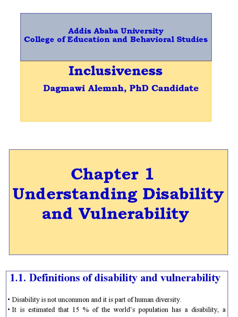 Understanding Disability and Vulnerability | PDF | Disability ...