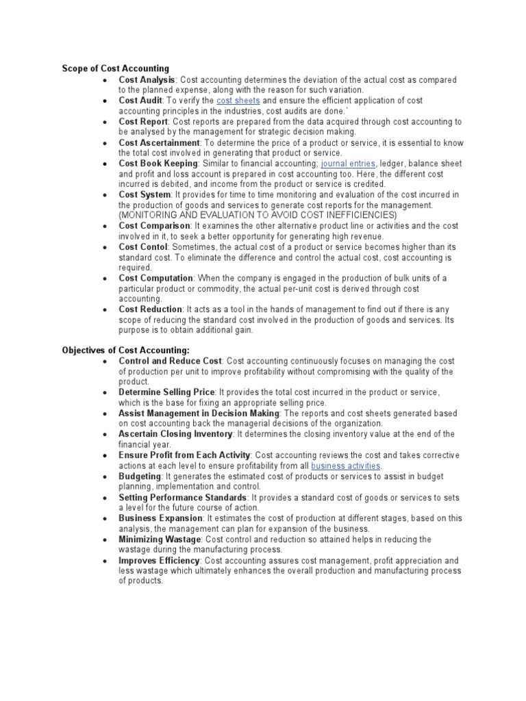 Cost Accounting Lectures PDF Cost Accounting Cost