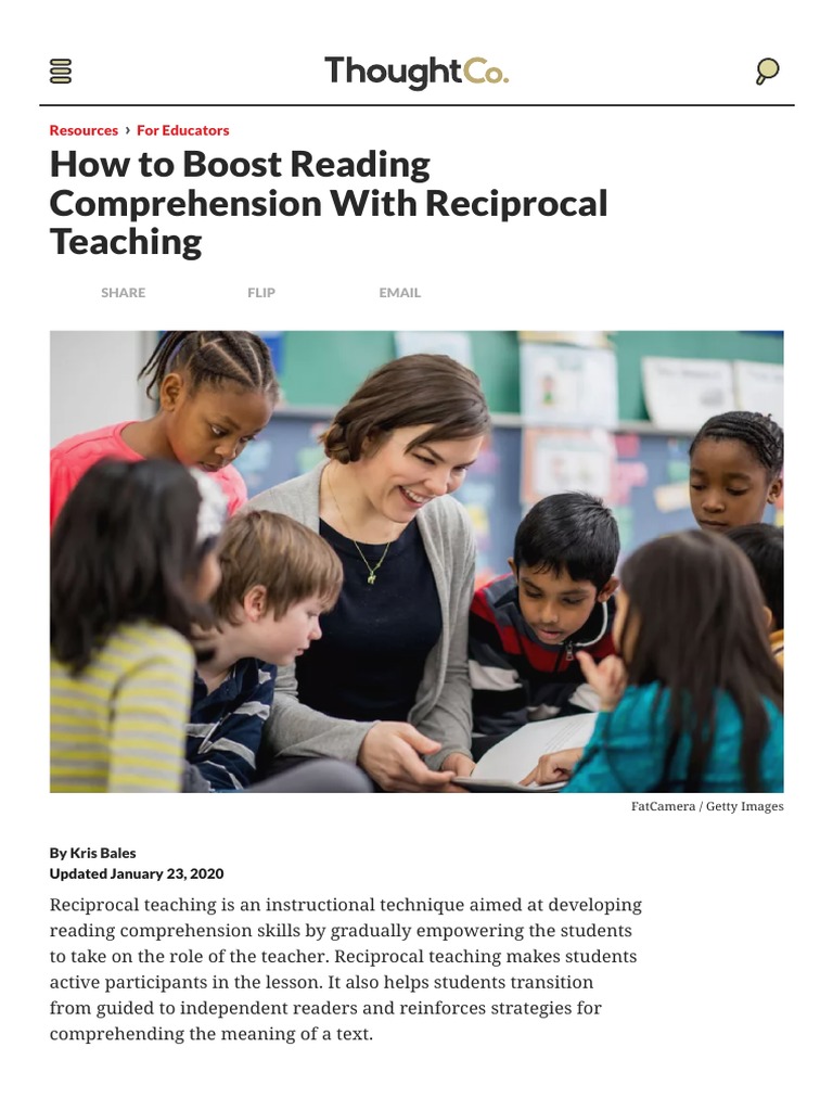 Reciprocal Teaching - Definition, Strategies, Examples | PDF | Reading ...
