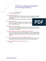 Questions and Answers On Alternators, Synchronous Motors and Special Machines Alternators