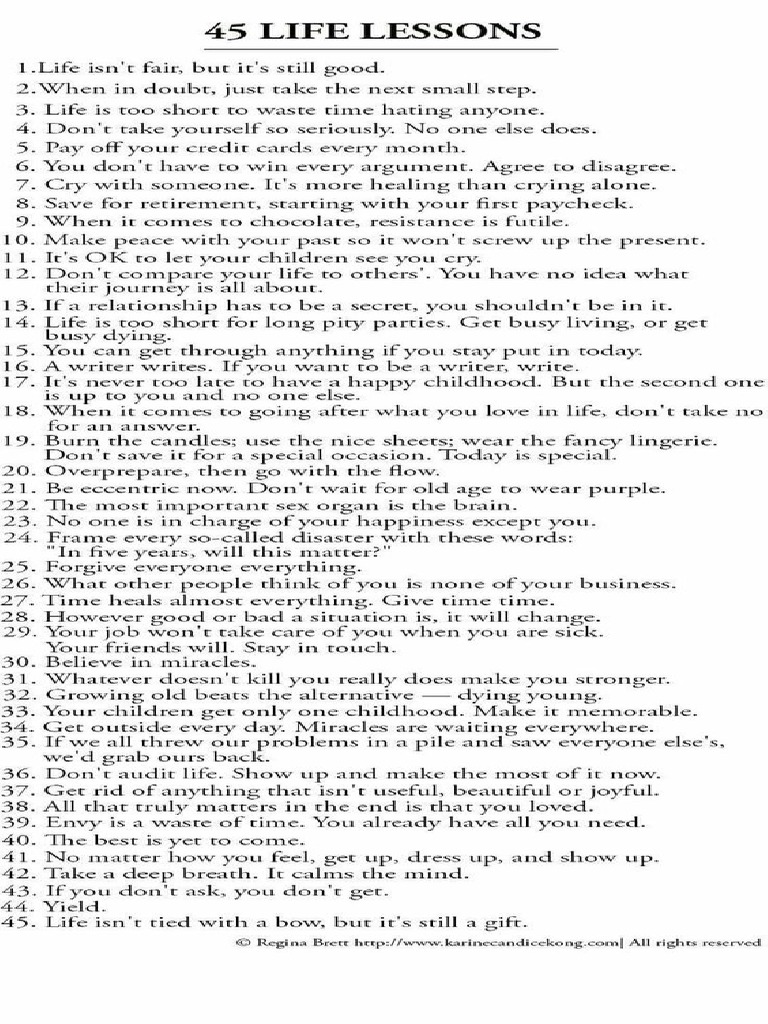45 Life Lessons PDF