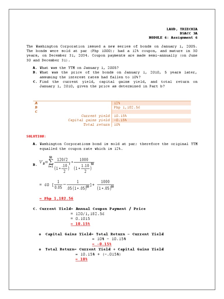 Bond Yields and Returns Analysis | PDF