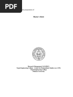 A Manual For The Preparation Of: Master's Thesis