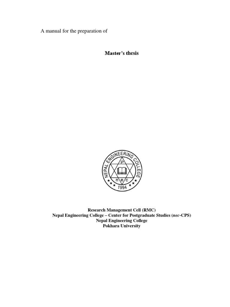 master thesis manual rsm
