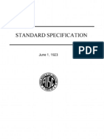 1923 AISC Standard Specification for Structural Steel