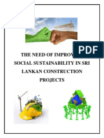 The Need of Improving Social Sustainability in Sri Lankan Construction Projects