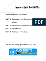 Eng Mechanics Unit 1-4 MCQS: Unit 1 - Resolution and Composition of