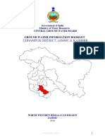 Udhampur District, Jammu & Kashmir: Ground Water Information Booklet