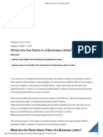 What Are The Parts in A Business Letter