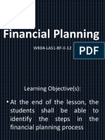 Financial Planning: WK04-LAS1-BF-II-12