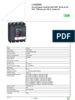 Product Data Sheet: Circuit Breaker Compact Nsx100F, 36 Ka at 415 Vac, TMD Trip Unit 100 A, 4 Poles 3D