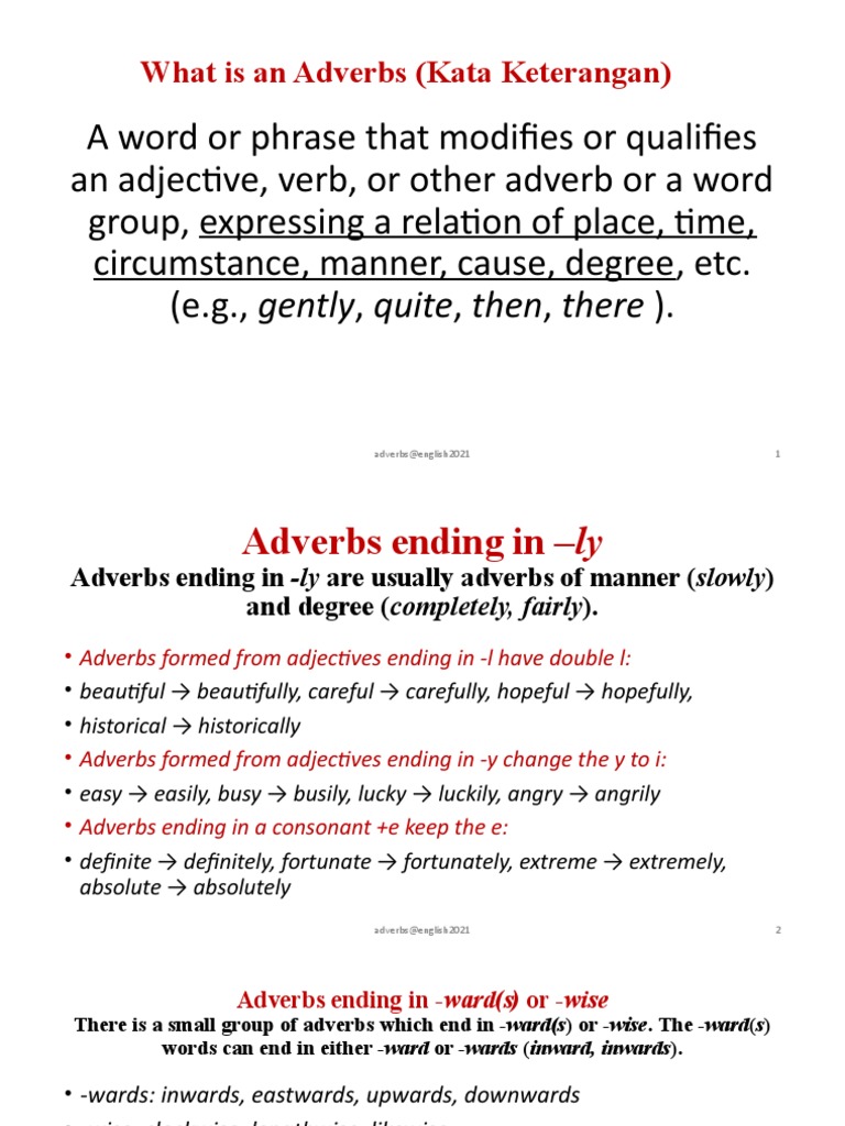 Understanding Adverbs and Their Types | PDF | Verb | Adjective