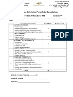 Scoring Rubric For PowerPoint Presentations