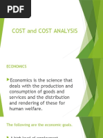 COST and COST ANALYSIS