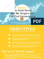 The Great Novel: Noli Me Tangere and The First Homecoming