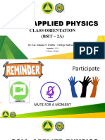 BSIT 2A Applied Physics Class Orientation