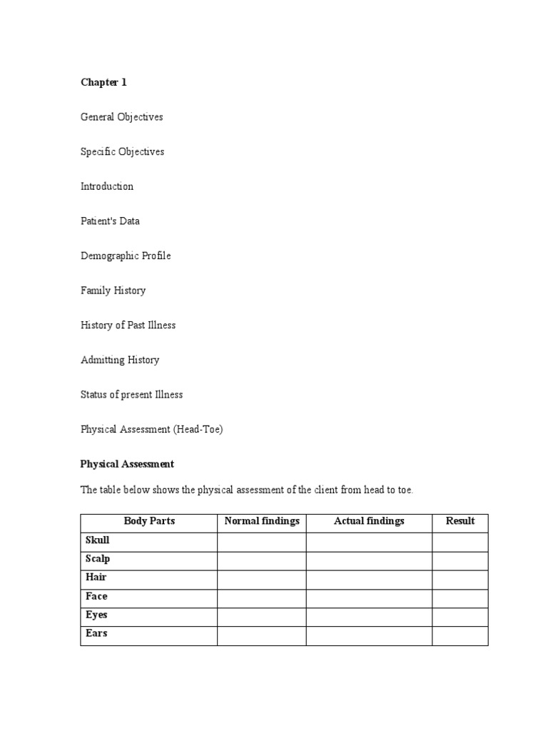 Physical Assessment Format | PDF