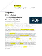 FCE Practice Test Plus 2 Cambridge First Certificate Practice Test 7 8 9 Pollution AIR Pollution Water Pollution Causes of Air Pollution