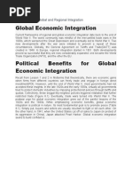 Capitalizing On Global and Regional Integration