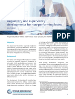 Regulatory and Supervisory Developments For Non-Performing Loans