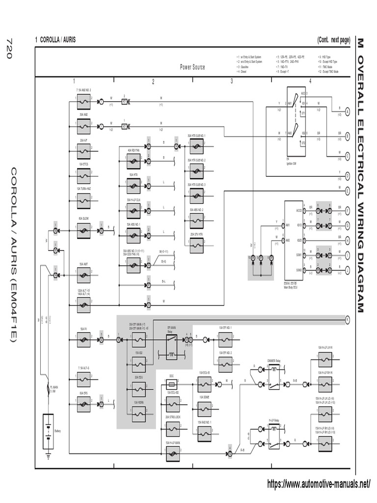 Toyota Auris Wiring Diagrams PDF Motor Vehicle Manufacturers Of