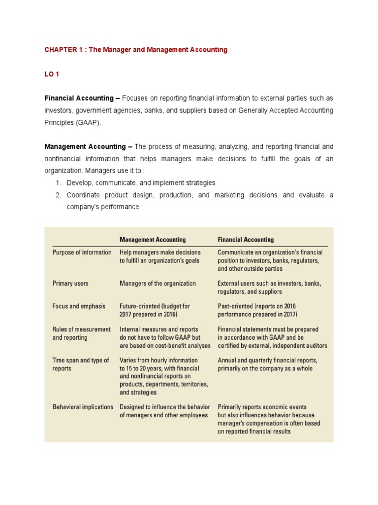 Management Accounting Overview | PDF | Management Accounting ...