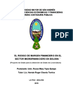 Riesgo de Margen Financiero en El Sector Microfinanciero en Bolivia