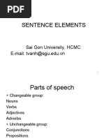 Sentence Elements: Sai Gon University, HCMC E-Mail: Tvanh@sgu - Edu.vn