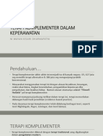 Terapi Komplementer Dalam Keperawatan