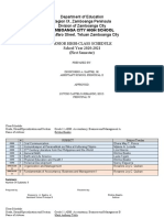 Class Schedule First Sem 2020 2021 1