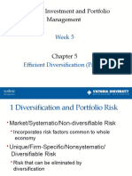 Week 5 - Efficient Diversification
