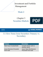 Week 2 - Securities Markets